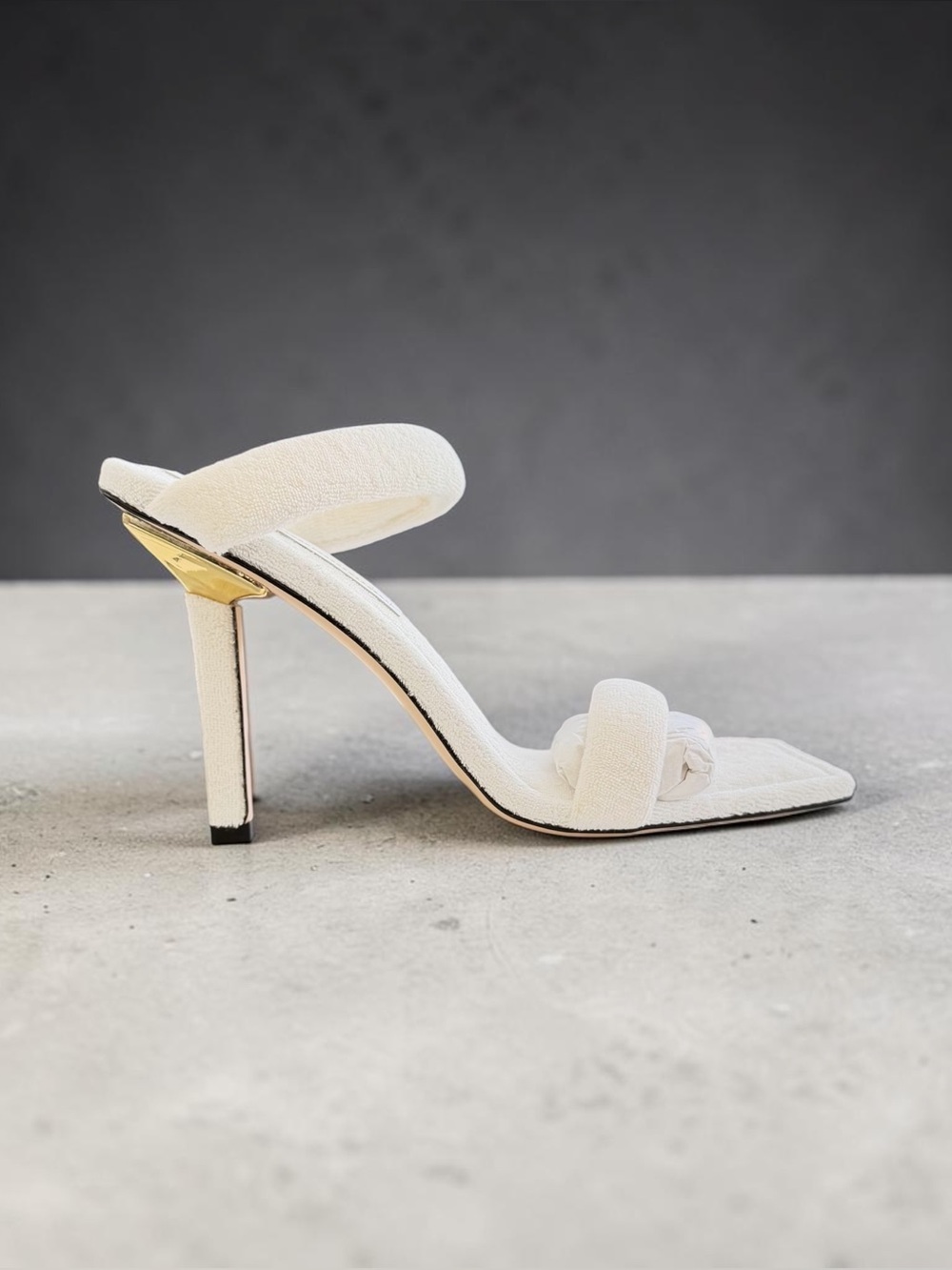 Good American French Terry High Heel in White - Picture 1 of 6